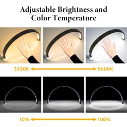FOSOTO Overseas Warehouse LED Video Light Half-moon Fill Light Lash Nail Desktop Light For Beauty Eyelash Tattoo Makeup