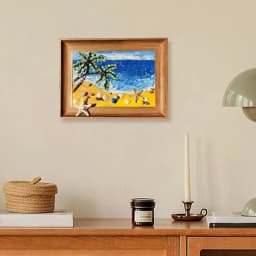 Sea Glass Artwork Beach Art Kit Sea Glass Pieces Handmade Picture Frame Arts & Crafts Kit Framed Sea Glass Decor Wall Art Home
