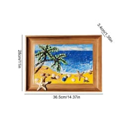 Sea Glass Artwork Beach Art Kit Sea Glass Pieces Handmade Picture Frame Arts & Crafts Kit Framed Sea Glass Decor Wall Art Home