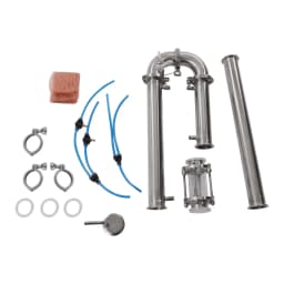 2inch Stainless Steel Moonshine Reflux Distilling Column Brew Wine Making Tool Tubular Distillation Tower Mesh Brewing Equipment