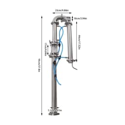 2inch Stainless Steel Moonshine Reflux Distilling Column Brew Wine Making Tool Tubular Distillation Tower Mesh Brewing Equipment