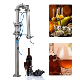 2inch Stainless Steel Moonshine Reflux Distilling Column Brew Wine Making Tool Tubular Distillation Tower Mesh Brewing Equipment