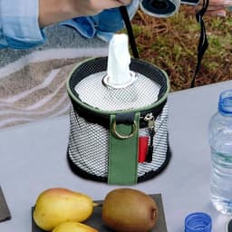 Outdoor Portable Paper Roll Hanger Dispenser Toilet Paper Roll Holder Paper Roll Storage Bag Camping Tissue Holder for Wall Car