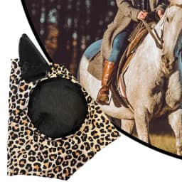 Horse Fly Face Cover Leopard Print Pattern Equestrian Supplies Comfortable Breathable Anti-Mosquitoes Cover Horse Care Product
