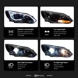 Car Lights for Ford Focus LED Headlight 2012-2014 Head Lamp Drl Projector Lens Automotive Accessories