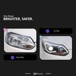 Car Lights for Ford Focus LED Headlight 2012-2014 Head Lamp Drl Projector Lens Automotive Accessories