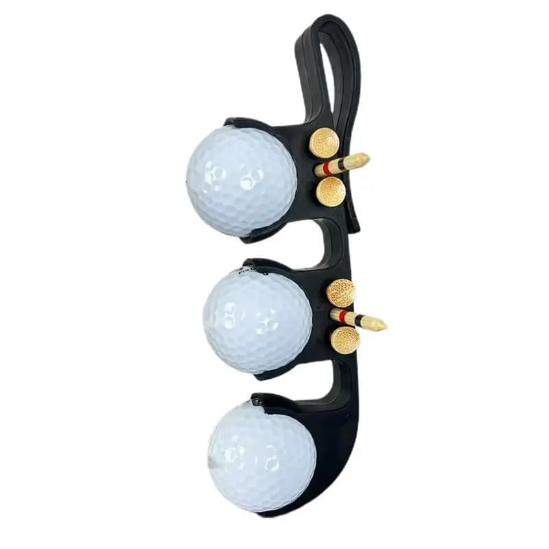 Tee Holder For Golf Bag Golf Ball Holder Belt Clip Stable Attachment Impact-Resistant Golf Balls Belt Organizer Save Time