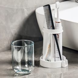Toothbrush Holder And Cup 3 Slots Travel Tooth Brush Stand Toothbrush Storage Bathroom Gadgets Bathroom Organizer For Electric