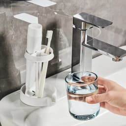 Toothbrush Holder And Cup 3 Slots Travel Tooth Brush Stand Toothbrush Storage Bathroom Gadgets Bathroom Organizer For Electric