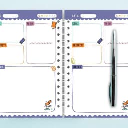 2025 Planner Weekly And Monthly Daily Planner 6x 8 Inches Thick Paper Monthly A5 Planner Calendar Twin-Wire Binding Flexible