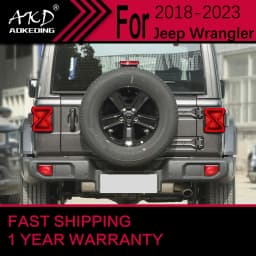 Car Lights for Jeep Wrangler LED Tail Light 2018-2023 Rear Stop Lamp Brake Signal DRL Reverse Automotive Accessories 5.0 1 Re