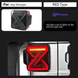 Car Lights for Jeep Wrangler LED Tail Light 2018-2023 Rear Stop Lamp Brake Signal DRL Reverse Automotive Accessories 5.0 1 Re