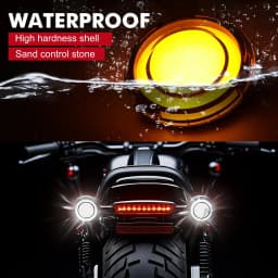 2" Bullet Style Rear Blinker Lamp Red Smoke Lens Cover LED Turn Signal Light For Harley Sportster Tri Glide Touring Road King
