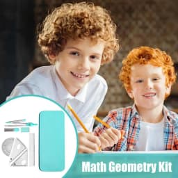Geometry Kit Set Compass And Protractor Set With Iron Box 7X Math Geometry Compass Student Supplies Protractor And Compass Set