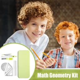 Geometry Kit Set Compass And Protractor Set With Iron Box 7X Math Geometry Compass Student Supplies Protractor And Compass Set