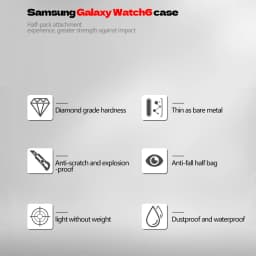 Metal Starp+Case for Samsung Galaxy Watch6 Classic 43mm 47mm PC Case for Galaxy Watch6 5 40mm44mm Stainless Steel Bracelet Strap