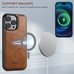 PU Leather Case for iPhone 16 15 Pro Max Plus iPhone 16 15 Pro 2 in1 Function Detachable Magnetic Card bag Stand Feature Cover
