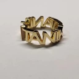 DOREMI 2.5mm Thick Letters Designer Jewelry Ring Girls Finger Ring Custom Name Initial Letter Ring Women Open Ring Jewelry