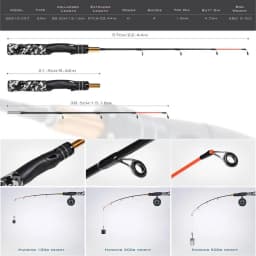Ice Fishing Rod Winter Fishing Rod Fishing Pole Kit With Solid Rod Tip Design Compact Tackles For Underwater Fishing Use