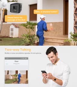 4MP 8MP Dual Light Panoramic Camera POE Built in Mic Speaker Human Detect Color Night Vision Surveillance Hikvision Compatible