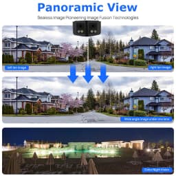 4MP 8MP Dual Light Panoramic Camera POE Built in Mic Speaker Human Detect Color Night Vision Surveillance Hikvision Compatible