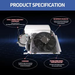 Treeligo 12V Cooling Roof Air Conditioner Electric Cool RV Rooftop Parking AC Unit for Truck Camper Van Caravans Motor Home