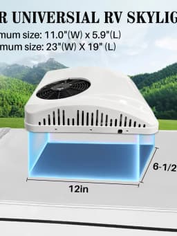 Treeligo 12V Cooling Roof Air Conditioner Electric Cool RV Rooftop Parking AC Unit for Truck Camper Van Caravans Motor Home