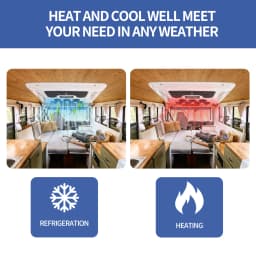 Treeligo 12V Cooling Roof Air Conditioner Electric Cool RV Rooftop Parking AC Unit for Truck Camper Van Caravans Motor Home