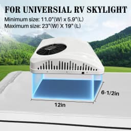Treeligo 12V Cooling Roof Air Conditioner Electric Cool RV Rooftop Parking AC Unit for Truck Camper Van Caravans Motor Home