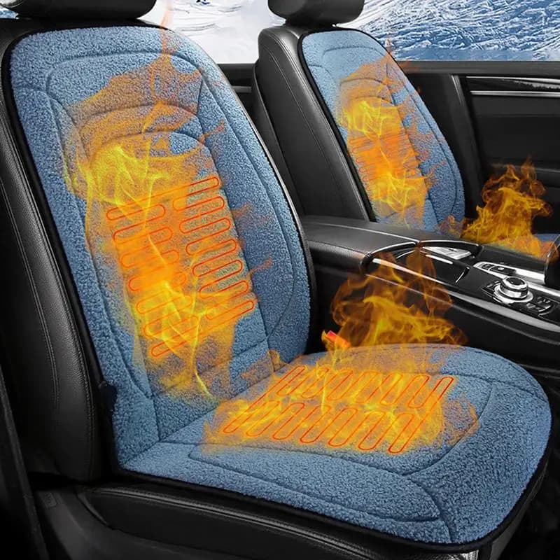 2pcs Car Driver Heated Seat Cushion Universal Auto Heated Seat Covers Seat Car Heater Cushion Fast Heating Cars Seat Heating Pad