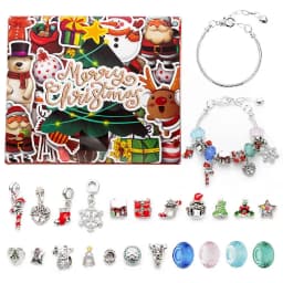 Christmas Bracelets Countdown Calendar 2023 Girls Bracelet Making Advent Calendar Valentine's Day DIY Jewelry Making Advent Gift