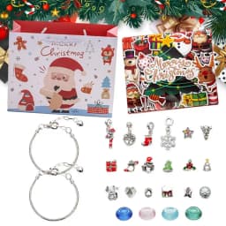 Christmas Bracelets Countdown Calendar 2023 Girls Bracelet Making Advent Calendar Valentine's Day DIY Jewelry Making Advent Gift