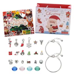 Christmas Bracelets Countdown Calendar 2023 Girls Bracelet Making Advent Calendar Valentine's Day DIY Jewelry Making Advent Gift