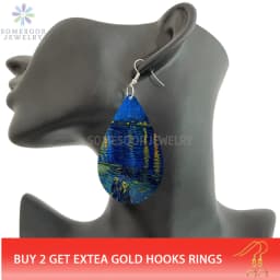 SOMESOOR Van Gogh Starry Night Art Printed Wooden Drop Earrings Golden Field Village Teardrop Pendant Dangle Jewelry Women Gifts