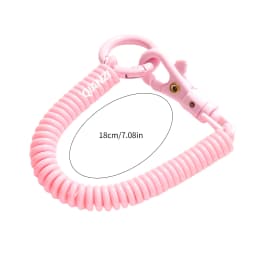 Coil Lanyard Retractable Coil Keychain Spiral Coil Lanyard Long Anti Lost Key Chain Holder For Bungee Lanyard Flexible