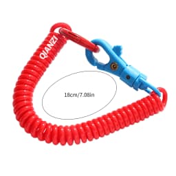 Coil Lanyard Retractable Coil Keychain Spiral Coil Lanyard Long Anti Lost Key Chain Holder For Bungee Lanyard Flexible