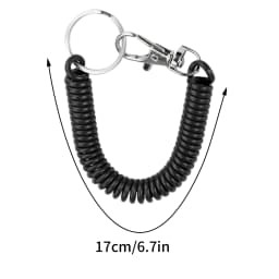 Coil Lanyard Retractable Coil Keychain Spiral Coil Lanyard Long Anti Lost Key Chain Holder For Bungee Lanyard Flexible