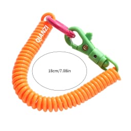Coil Lanyard Retractable Coil Keychain Spiral Coil Lanyard Long Anti Lost Key Chain Holder For Bungee Lanyard Flexible