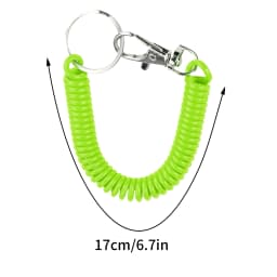 Coil Lanyard Retractable Coil Keychain Spiral Coil Lanyard Long Anti Lost Key Chain Holder For Bungee Lanyard Flexible