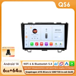 Hizpo Car Radio for Honda CRV CR-V 2007-2011 Multimedia Video Player Navigation Stereo GPS Android 14 Carplay Head Unit No DVD