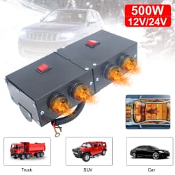 24V 2-4Port Car Heater Defroster Portable Car Electric Dryer Windshield Windscreen Demister 12V 500W Heater Fan For RV SUV Truck