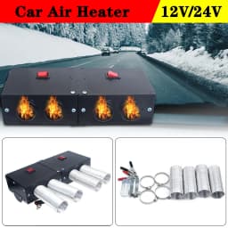 24V 2-4Port Car Heater Defroster Portable Car Electric Dryer Windshield Windscreen Demister 12V 500W Heater Fan For RV SUV Truck