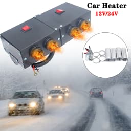 24V 2-4Port Car Heater Defroster Portable Car Electric Dryer Windshield Windscreen Demister 12V 500W Heater Fan For RV SUV Truck