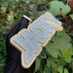 Bubble Letter Customized Name Necklace for Men Iced Out Pendant Real Gold Plated Hip Hop Jewelry 2022 Trend