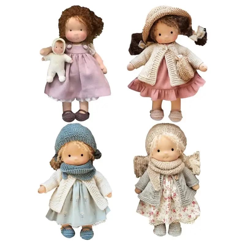 Soft Baby Dolls Handmade First Baby Doll Stuffed Baby Girl Dolls Plush Doll Toy First Baby Doll Plush Rag Doll For Kids