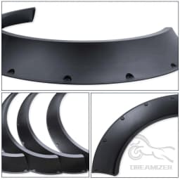 4Pcs/Set 4.5'' Universal Flexible Car SUV Off-road Fender Flare Wheel Arch Protector Widened Decorative Wheel Eyebrow Fender