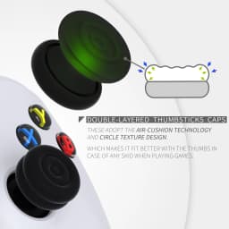 PlayVital Cushion Caps Thumb Grips for ps5/ps4, for Xbox Series X/S, for Xbox One, Elite Series 2, for Switch Pro Controller
