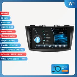 Hizpo Car Radio Multimedia Player For Suzuki Swift 4 2011 2012 2013 2014 2015 Octa Core Android Auto GPS Navigation Stereo DSP