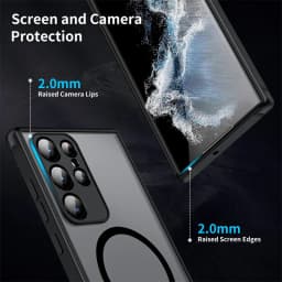 Case For Samsung Galaxy S23 S22 S21 Ultra Plus 5G Shockproof Back Cover Luxury Armor Matte For Magsafe Magnetic Wireless Charge