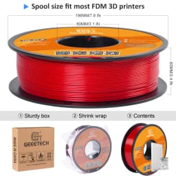 GEEETECH High Speed PLA 3D Printer Filament 1kg 1.75mm, Better Fluidity, Faster Curing & Printing Speed, Higher Printing Quality